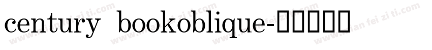 century bookoblique字体转换
